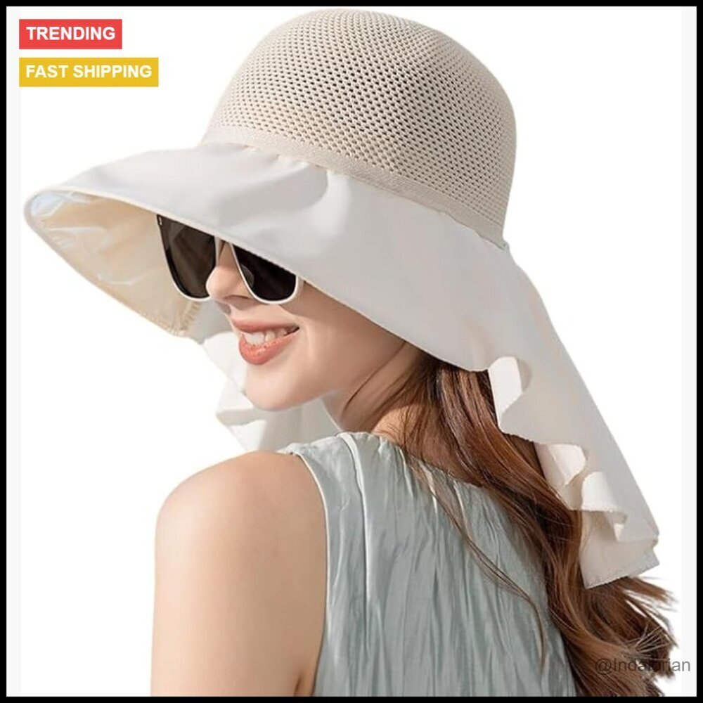 Foldable Wide Brim Sun Hat Adjustable Chin Strap UV Protection Outdoor Adventure